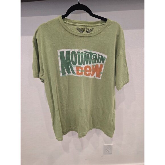 Vintage-Inspired Mountain Dew Graphic T-Shirt X-Large Savvy Cotton/Poly Blend Gr - Picture 1 of 3